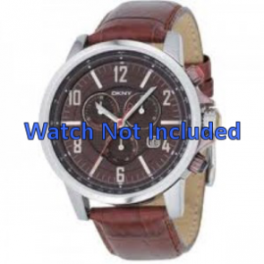 Horlogeband DKNY NY1324 Leder Bruin 22mm