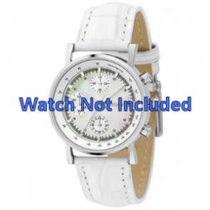 DKNY horlogeband NY4528 Leder Wit 18mm + standaard stiksel