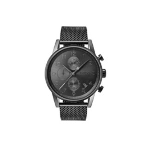 Horlogeband Hugo Boss HB-306-1-34-3215 / HB659002655 Mesh/Milanees Zwart