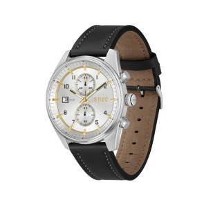 Horlogeband Hugo Boss HB1514147 Leder Zwart 22mm