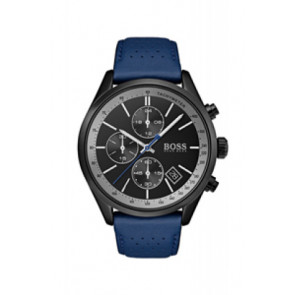 Horlogeband Hugo Boss HB-297-1-34-3048 / HB659302838 Leder Blauw 22mm