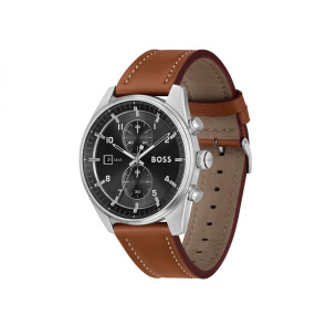 Horlogeband Hugo Boss HB1514161 Leder/Kunststof Bruin