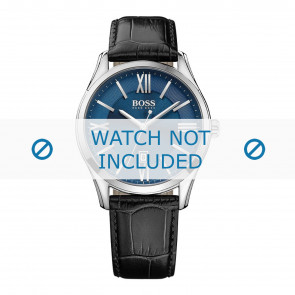Hugo Boss horlogeband HB-225-1-14-2679 / HB1513386 / 659302714 Leder Zwart + standaard stiksel