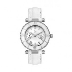 Guess horlogeband I15018L1 Leder Wit + wit stiksel