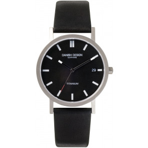 Horlogeband Danish Design IQ13Q323 Leder Zwart 18mm