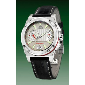 Horlogeband Jaguar J612 / J612-2 / J612-3 / J612-5 / J612-6 Leder Zwart 20mm