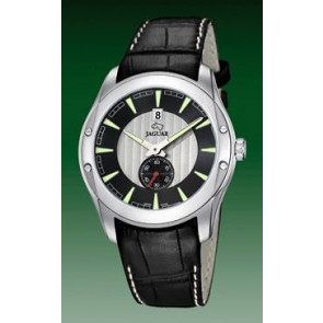 Horlogeband Jaguar J615 / J617-3 Leder Zwart 22mm