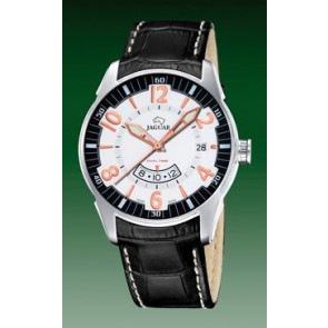 Horlogeband Jaguar J628/2 Croco leder Zwart