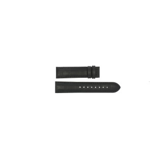 Jaguar horlogeband J661/2 / J663/2 Leder Zwart 21mm + zwart stiksel