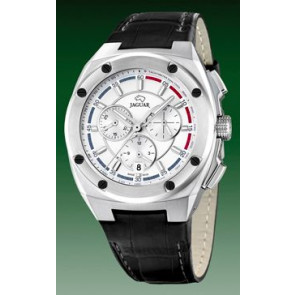 Horlogeband Jaguar J806-1 / J806-2 / J806-3 / J806-4 Leder Zwart 16mm