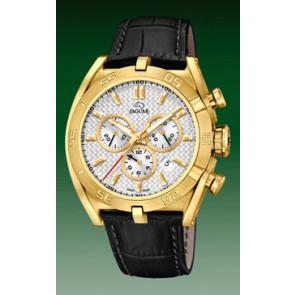 Horlogeband Jaguar J858-1 / J858-3 Leder Zwart