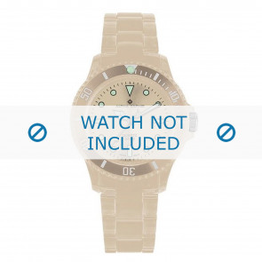 Jacques Lemans horlogeband 369M Staal Cream wit / Beige / Ivoor