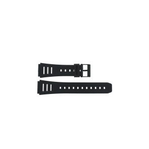 Casio horlogeband JC-10-1BVZ / JC-11-1BVUZ  / W54US-1VQ / W-740-1V / W-740B-8V / W-740G-9V Kunststof / Plastic Zwart 20mm