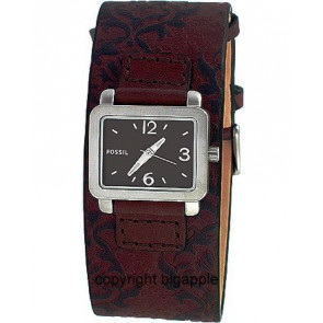 Horlogeband Fossil JR1008 Leder Bruin 16mm
