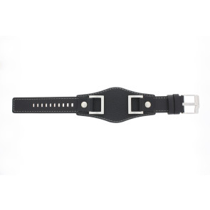 Fossil horlogeband JR1156 Leder Zwart 24mm + standaard stiksel