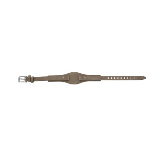 Horlogeband Fossil JR1333 / Silver Tone Ran Onderliggend Leder Beige 9mm