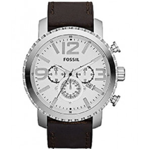 Horlogeband Fossil JR1351 Leder Bruin 24mm