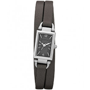 Horlogeband Fossil JR1371 Onderliggend Leder Grijs 8mm