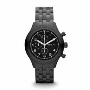 Horlogeband Fossil JR1439 Roestvrij staal (RVS) Zwart 20mm