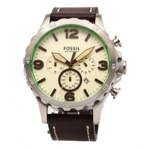 Horlogeband Fossil JR1496 Leder Bruin 24mm