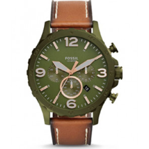 Horlogeband Fossil JR1531 Leder Bruin 24mm