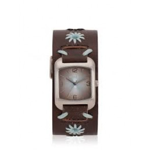 Horlogeband Fossil JR9066 Leder Donkerbruin 16mm
