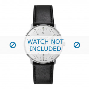 Junghans horlogeband 027/4700.00 Leder Zwart 20mm + standaard stiksel