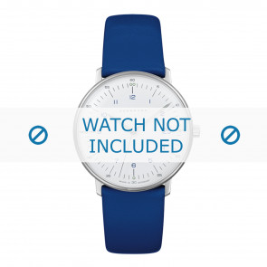 Horlogeband Junghans 047/4540.00 Leder Blauw 18mm