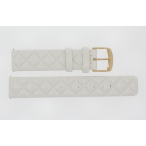 Horlogeband Smartwatch Festina F50002/1 / BC10977 Leder Wit 18mm