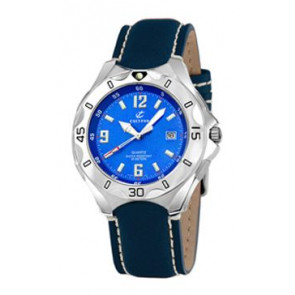 Horlogeband Calypso K5154 / K5154-4 Leder Blauw 21mm
