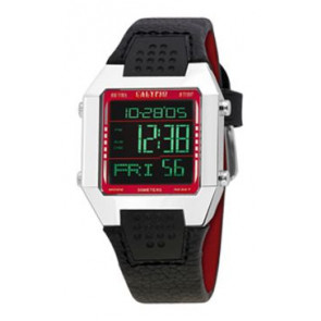 Horlogeband K5334-6 (BC04712) Leder Zwart