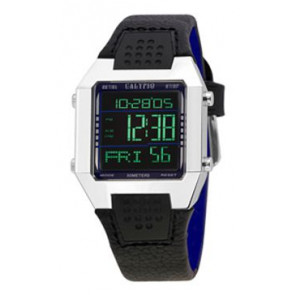 Horlogeband K5334-7 (BC04708) Leder Zwart