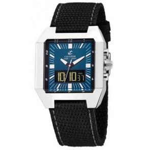 Horlogeband Calypso K5335/A Leder/Textiel Zwart
