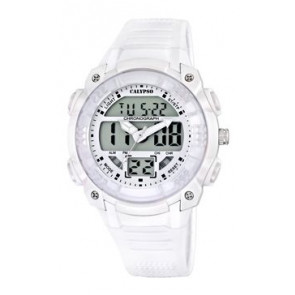 Horlogeband Calypso K5601-01 Rubber Wit