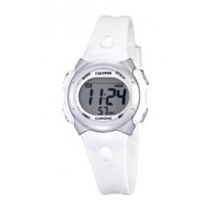 Horlogeband Calypso K5609-1 Rubber Crèmewit 13mm