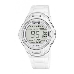 Horlogeband Calypso K5611-1 / K5611-2 / K5611-3 / K5611-4 (BC08084) Kunststof/Plastic Wit