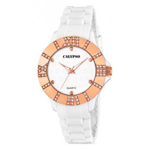 Horlogeband Calypso K5649-3 Rubber Wit