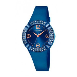 Horlogeband Calypso K5659.6 Kunststof/Plastic Blauw 25mm