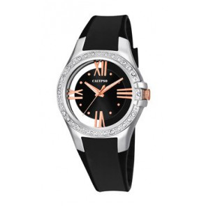 Horlogeband Calypso K5680-3 Kunststof/Plastic Zwart
