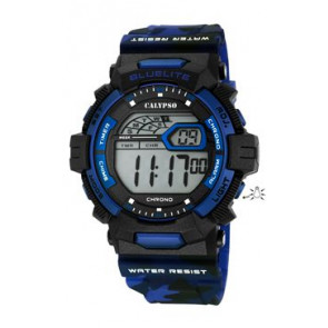 Horlogeband Calypso K5693-1 Kunststof/Plastic Blauw 27mm