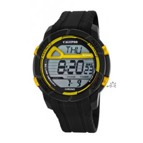 Horlogeband Calypso K5697-5 Kunststof/Plastic Zwart