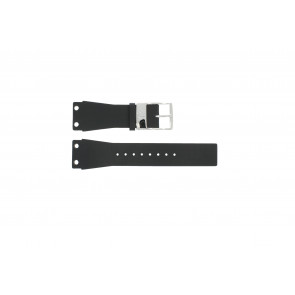 Horlogeband K7547100 / K600060218 Leder/Kunststof Zwart 25mm