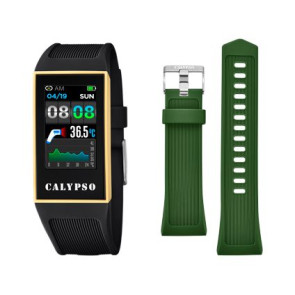 Horlogeband Smartwatch Calypso K8502-4 Rubber Zwart 13mm