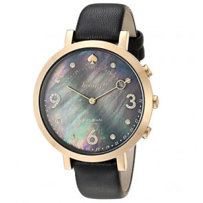 Horlogeband Kate Spade New York KST23208 Leder Zwart 16mm