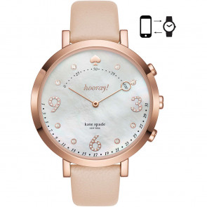 Horlogeband Smartwatch Kate Spade New York KST23211 Leder Bruin 16mm