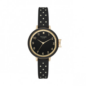 Horlogeband Kate Spade New York KSW1355 Silicoon Zwart 12mm