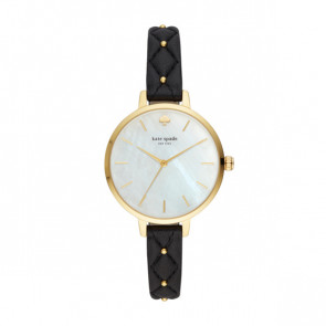 Horlogeband Kate Spade New York KSW1469 Leder Zwart 10mm