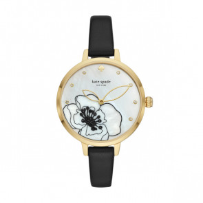 Horlogeband Kate Spade New York KSW1480 Leder Zwart 10mm