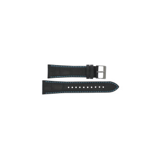 Horlogeband Seiko 7T92-0NK0 / SNDD71PC / L08C011N0 Leder Zwart 22mm