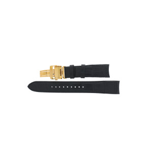 Horlogeband Seiko SSA278J1 / 4R39-00L0 / L0C8011P0 Leder Zwart 21mm